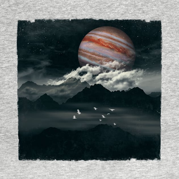 Jupiter above Mountains by DyrkWyst